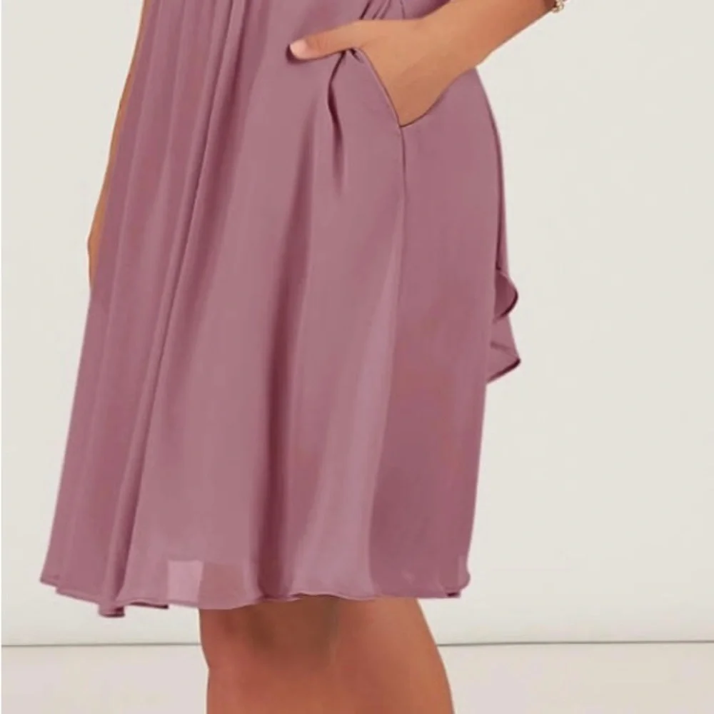 Azazie Kayla mid length bridesmaids formal dress Size A12- with pockets - Picture 14 of 15